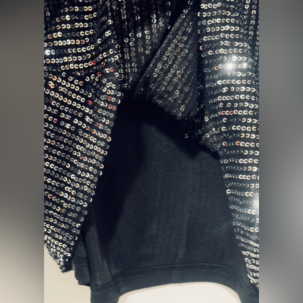 Festive Reversible Sequin Embellished Black Double Strap Tank Top. Small    NWOT - Picture 4 of 5